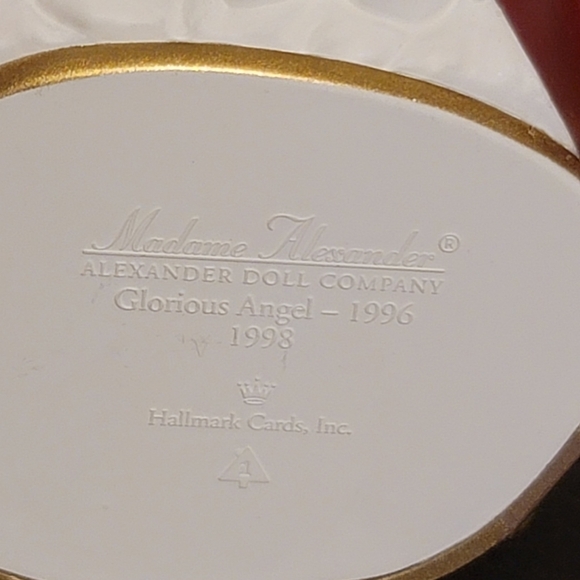 HALLMARK 4.5" Red Madame Alexander Glorious Angel Ornament Figurine 1996 - 1998 - Picture 11 of 14